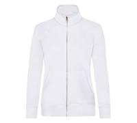 Fruit of the Loom Entallada Liso Gris Blanco o Negro Cremallera Completa Sueter