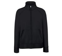 Fruit of the Loom Entallada Liso Gris Blanco o Negro Cremallera Completa Sueter