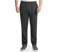Fruit of The Loom Eversoft Fleece Open Sweatpants with Pockets, Relaxed Fit, Moisture Wicking, Breathable Pantalones Deportivos, Abierto Bottom-Negro Heather, M para Hombre