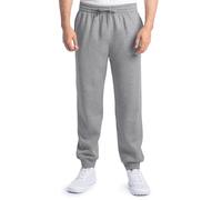 Fruit of the Loom Eversoft - Pantalones de chándal para Hombre con Bolsillos, Ajuste Relajado, absorben la Humedad, Transpirables, cónicos, Mezcla De Algodón: Gris Jaspeado, L