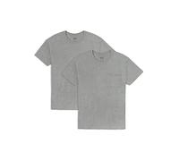 Fruit of the Loom Eversoft-T-Shirt A Maniche Corte In Cotone (Regolare E Grande E Alto) Camiseta, Pocket-Pack de 2-Gris Heather, M para Hombre