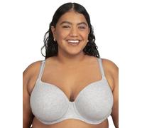 Fruit of the Loom Fit Collection: Plus Size Cotton T-Shirt Bra-Comfort & Style for Every Body Sujetador, Opaco, Gris Jaspeado, 80F para Mujer