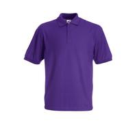 Fruit of the Loom Hombre 65/35 Polo Corto Mangas POLOS - Morado, XXX-Large