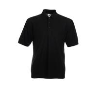 Fruit of the Loom Hombre 65/35 Polo Corto Mangas POLOS - Negro, Medium