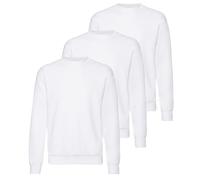 Fruit of The Loom Hombre Classic Set In Sweat, 3 Pack Sudadera Not Applicable, Blanco (White 30), X-Large