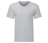 Fruit of the Loom Iconic 150 V-Neck Camiseta, gris jaspeado, XXXL