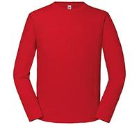 Fruit of the Loom Iconic 195 Ringspun Premium Long Sleeve T, rojo, S