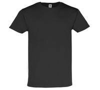 Fruit of the Loom - Iconic 195 Ringspun Premium T | Camiseta para hombre y mujer - 100% algodón, de alta calidad y suave, ideal para el día a día, Negro , L
