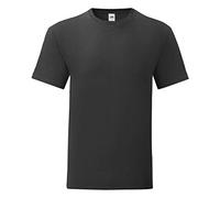 Fruit of the Loom Iconic - Camiseta (talla S-5XL, color: negro, talla: 3XL), Negro , 3XL