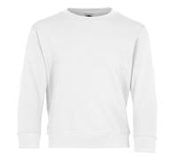 Fruit of the Loom Kids Classic Set-IN Sweat - Sudadera para niños y niñas, mezcla de algodón suave, banda para el cuello, puños acanalados, Blanco, 116