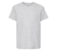 Fruit of the Loom Kids ORIGINAL T | Camiseta de manga corta para niños - 100% algodón, con certificado Öko-Tex, para niños y niñas, gris, 152