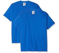 Fruit of the Loom Kids Valueweight Camiseta de Manga Corta T 2 Pack Azul Real, 12-13 Años (Talla:51) (Pack de 2) para Niños