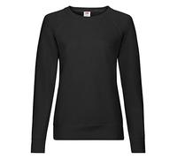 Fruit of the Loom Lightweight Raglan Sweat Lady-Fit Camiseta, Negro (Black 36), 38(Tamaño Fabricante: Small) para Mujer