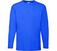 Fruit of The Loom Long Sleeve Valueweight tee - Camiseta, Hombre, Azul Real, XX-Large