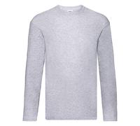 Fruit of The Loom Long Sleeve Valueweight tee - Camiseta, Hombre, Gris, XX-Large