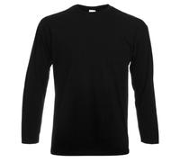 Fruit of the Loom Long Sleeve Valueweight tee Camisa, Negro, Medium para Hombre