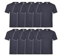 Fruit of the Loom Lot de 10 camisetas Valueweight + bolsa de tela MyShirt gratuita, blanco, 4X-Large