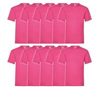 Fruit of the Loom - Lot de 10 camisetas Valueweight + bolsa de tela MyShirt gratuita, M