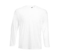 Fruit of the Loom LS Large White - Camiseta, Blanco, Large - 42/44