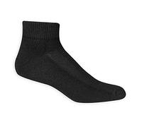 Fruit of the Loom Men's 6-Pair Half Cushion Breathable Ankle Socks, black, Shoe Size: 6-12