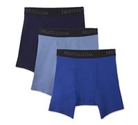 Fruit of The Loom Men's Breathable Boxer Brief Multipack, Assorted Blues, X-Large