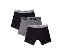 Fruit of The Loom Men's Breathable Underwear with Tri Technology, Boxer Brief - Performance Cooling - 3 Pack - Black/Grey, X-Large