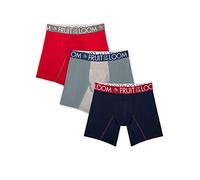 Fruit of the Loom Men's Breathable Underwear with Tri Technology, Boxer Brief - Performance Cooling - 3 Pack, X-Large