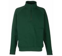 Fruit of the Loom Men's Classic 80/20 Zip Neck Casual Sweatshirt - Botella Verde (L)