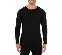 Fruit of The Loom Men's Classics Midweight Waffle Thermal Underwear Bottoms (1 & 2 Packs), BlackSoot, Medium