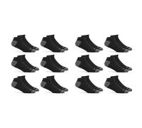 Fruit of the Loom Men's Dual Defense Low Cut Socks 12 Pair, black/Grey, Shoe Size: 6-12