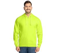 Fruit of the Loom Men's Eversoft Fleece Hoodies (Regular & Big Man), Full Zip-Safety Green, Large