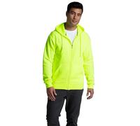 Fruit of the Loom Men's Eversoft Fleece Hoodies (Regular & Big Man), Full Zip-Safety Green, Large