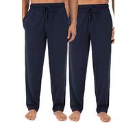 Fruit of the Loom Men's Extended Sizes Jersey Knit Sleep Pajama Lounge Pant (1 & 2 Packs) Pantalón de Pijama, Navy/Navy (2-Pack), XL (Pack de 2) Hombres