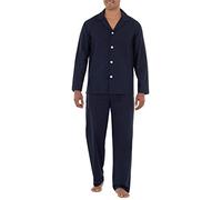 Fruit of the Loom Men's Long Sleeve Pyjama Set Made from Wide Fabric Pajama, Navy, L