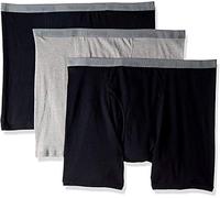 Fruit of the Loom Men's No Ride Up Boxer Brief (Assorted Colors - 3 Pack, Small)