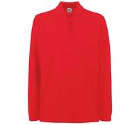 Fruit of the Loom Mens Premium Colours Long Sleeve Cotton Polo Shirt