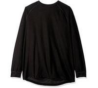 Fruit of the Loom Men's Premium Tech Grid Baselayer Crew Top, Rich Black, Large