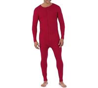 Fruit of the Loom Men's Premium Thermal Union Suit, Red, Large