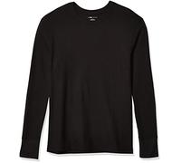 Fruit of the Loom Men's Recycled Waffle Thermal Underwear Crew Top (1 and 2 Packs), Black, Medium
