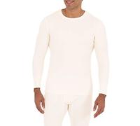 Fruit of the Loom Men's Recycled Waffle Thermal Underwear Crew Top (1 and 2 Packs), Natural, Medium