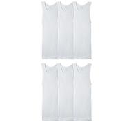 Fruit of the Loom Men's Sleeveless Tank A-Shirt, Tag Free & Moisture Wicking, Ribbed Stretch Fabric Undershirt (Pack of 8)