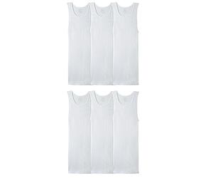 Fruit of the Loom Men's Sleeveless Tank A-Shirt, Tag Free & Moisture Wicking, Ribbed Stretch Fabric Undershirt (Pack of 8)