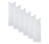 Fruit of the Loom Men's Tag-Free Tank A-Shirt, 6 Pack - White, XX-Large