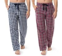 Fruit of the Loom Men's Woven Sleep Pajama Pant, Blue Plaid/Red Plaid, Large