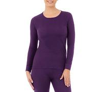 Fruit of the Loom Micro Waffle Premium Thermal Underwear tee Shirt Camiseta de Pijama, Morado, 4X para Mujer