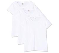 Fruit of The Loom Mujer Lady-fit Original tee, 3 Pack Camiseta Not Applicable, Blanco (White 30), 36 (Talla del Fabricante: Medium)