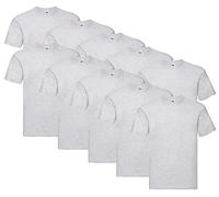 Fruit of the Loom Original - Camiseta Manga Corta para Hombre (Pack de 10 Unidades) - Gris Jaspeado - Talla XL