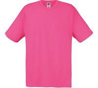 Fruit of the Loom Original T. Camiseta, Rosa (Fuchsia), Small para Hombre