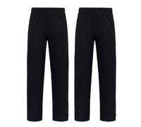 Fruit of the Loom Pack de 2 pantalones Iconic 250 Open Hem Jog Pants, Negro , L