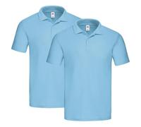 Fruit of the Loom Pack de 2 polos originales, azul celeste, 3XL